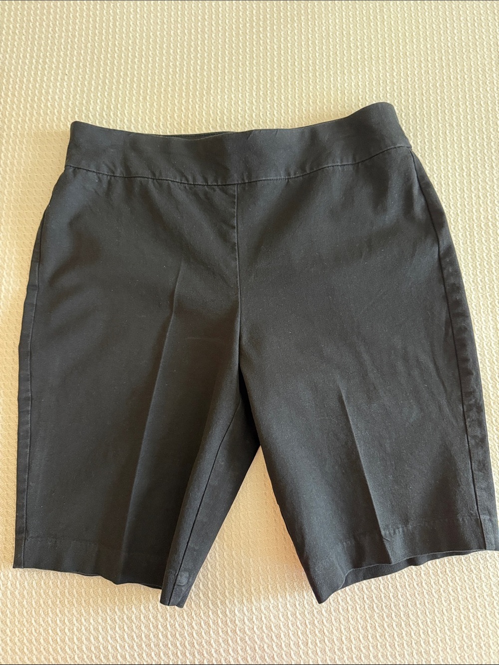 Chico's So Slimming Black Stretch Bermuda Shorts